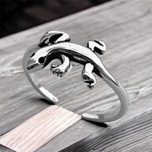 Lizard Sterling Silver Toe Ring Midi Ring